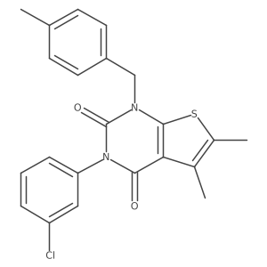 3-(3-Chlorophenyl)-5,6-dimethyl-1-[(4-methylphenyl)methyl]thieno[2,3-d]pyrimidine-2,4(1H,3H)-dione Structure