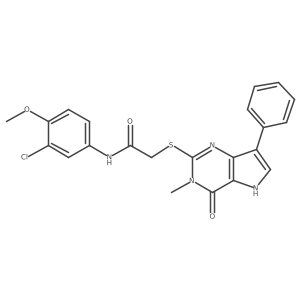 N-(3-chloro-4-methoxyphenyl)-2-((3-methyl-4-oxo-7-phenyl-4,5-dihydro-3H-pyrrolo[3,2-d]pyrimidin-2-yl)thio)acetamide结构式