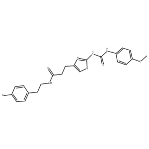 N-[2-(4-fluorophenyl)ethyl]-3-(2-{[(4-methoxyphenyl)carbamoyl]amino}-1,3-thiazol-4-yl)propanamide Structure