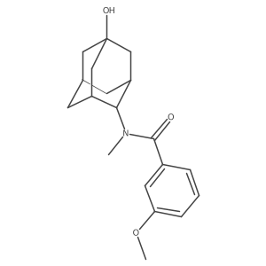 N-(5-Hydroxytricyclo[3.3.1.13,7]dec-2-yl)-3-methoxy-N-methylbenzamide结构式