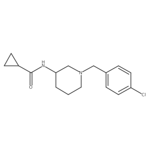N-{1-[(4-Chlorophenyl)methyl]piperidin-3-YL}cyclopropanecarboxamide Structure