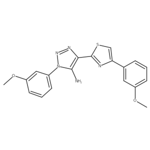 1-(3-methoxyphenyl)-4-(4-(3-methoxyphenyl)thiazol-2-yl)-1H-1,2,3-triazol-5-amine Structure