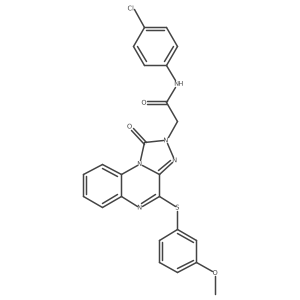N-(4-chlorophenyl)-2-(4-((3-methoxyphenyl)thio)-1-oxo-[1,2,4]triazolo[4,3-a]quinoxalin-2(1H)-yl)acetamide结构式