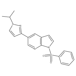5-[1-(1-Methylethyl)-1H-pyrazol-3-yl]-1-(phenylsulfonyl)-1H-pyrrolo[2,3-b]pyridine Structure
