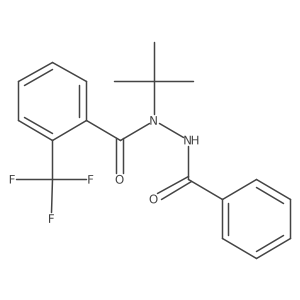 2-(Trifluoromethyl)benzoic acid 2-benzoyl-1-tert-butyl hydrazide结构式