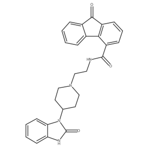 9-Oxo-N-(2-(4-(2-oxo-2,3-dihydro-1H-benzo[d]imidazol-1-yl)piperidin-1-yl)ethyl)-9H-fluorene-4-carboxamide Structure