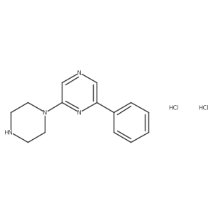 2-phenyl-6-piperazin-1-ylpyrazine Dihydrochloride结构式