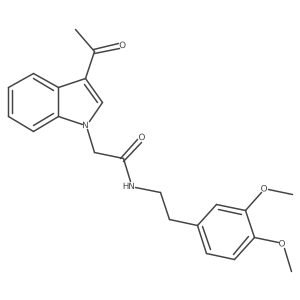 2-(3-acetyl-1H-indol-1-yl)-N-(3,4-dimethoxyphenethyl)acetamide Structure
