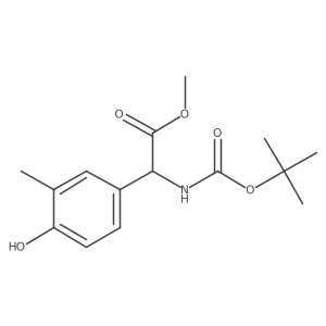Methyl 2-(4-hydroxy-3-methylphenyl)-2-[(2-methylpropan-2-yl)oxycarbonylamino]acetate Structure