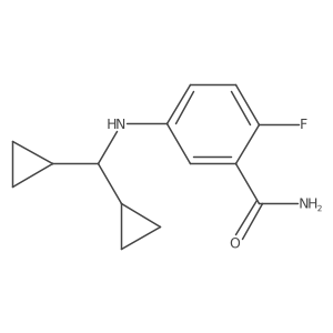 5-[(Dicyclopropylmethyl)amino]-2-fluorobenzamide结构式