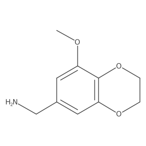 (8-Methoxy-2,3-dihydrobenzo[b][1,4]dioxin-6-yl)methanamine结构式