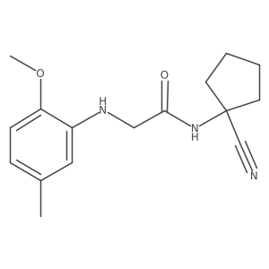 N-(1-cyanocyclopentyl)-2-[(2-methoxy-5-methylphenyl)amino]acetamide结构式