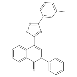 2-phenyl-4-(3-(m-tolyl)-1,2,4-oxadiazol-5-yl)isoquinolin-1(2H)-one结构式