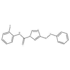 N-(2-Fluorophenyl)-3-(phenyldithio)-1H-1,2,4-triazole-1-carboxamide Structure