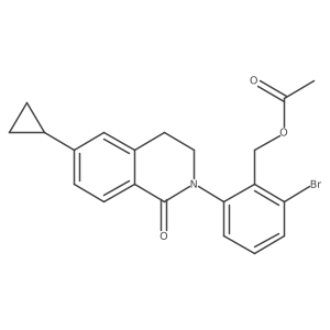 2-bromo-6-(6-cyclopropyl-1-oxo-3,4-dihydroisoquinolin-2(1H)-yl)benzyl acetate Structure