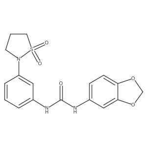1-(Benzo[d][1,3]dioxol-5-yl)-3-(3-(1,1-dioxidoisothiazolidin-2-yl)phenyl)urea Structure
