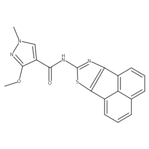 N-(acenaphtho[1,2-d]thiazol-8-yl)-3-methoxy-1-methyl-1H-pyrazole-4-carboxamide结构式