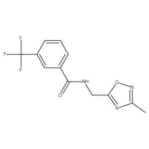N-[(3-methyl-1,2,4-oxadiazol-5-yl)methyl]-3-(trifluoromethyl)benzamide结构式