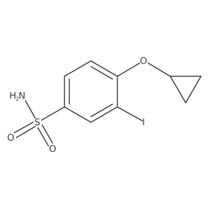 4-Cyclopropoxy-3-iodobenzenesulfonamide Structure
