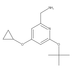 (6-Tert-butoxy-4-cyclopropoxypyridin-2-YL)methanamine Structure