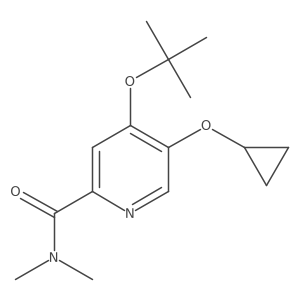 4-Tert-butoxy-5-cyclopropoxy-N,N-dimethylpicolinamide结构式