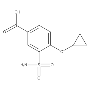 4-Cyclopropoxy-3-sulfamoylbenzoic acid结构式
