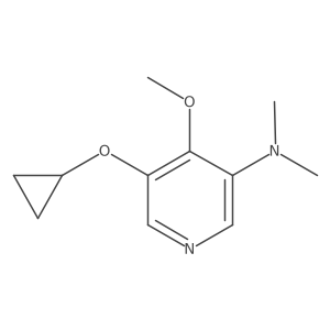5-Cyclopropoxy-4-methoxy-N,N-dimethylpyridin-3-amine结构式