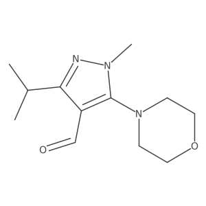 1-methyl-5-(morpholin-4-yl)-3-(propan-2-yl)-1H-pyrazole-4-carbaldehyde Structure