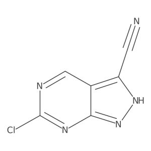 6-Chloro-1h-pyrazolo[3,4-d]pyrimidine-3-carbonitrile Structure