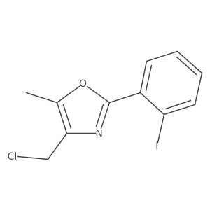 Oxazole, 4-(chloromethyl)-2-(2-iodophenyl)-5-methyl-结构式
