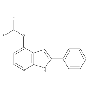4-(Difluoromethoxy)-2-phenyl-1H-pyrrolo[2,3-b]pyridine结构式