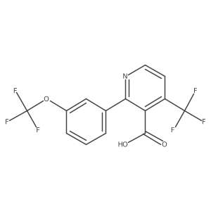 3-Pyridinecarboxylic acid, 2-[3-(trifluoromethoxy)phenyl]-4-(trifluoromethyl)-结构式