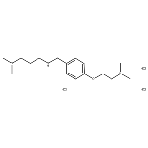 ({4-[2-(Dimethylamino)ethoxy]phenyl}methyl)[3-(dimethylamino)propyl]amine trihydrochloride结构式