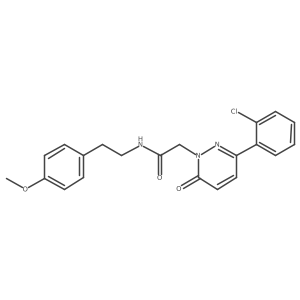 2-[3-(2-chlorophenyl)-6-oxo-1(6H)-pyridazinyl]-N~1~-(4-methoxyphenethyl)acetamide Structure