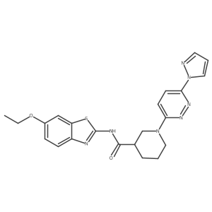 1-(6-(1H-pyrazol-1-yl)pyridazin-3-yl)-N-(6-ethoxybenzo[d]thiazol-2-yl)piperidine-3-carboxamide结构式