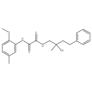 N1-(2-hydroxy-2-methyl-4-phenylbutyl)-N2-(2-methoxy-5-methylphenyl)oxalamide结构式