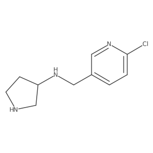 3-Pyridinemethanamine, 6-chloro-N-3-pyrrolidinyl-结构式