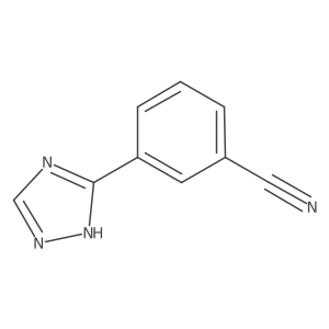 3-(1H-1,2,4-triazol-5-yl)benzonitrile结构式