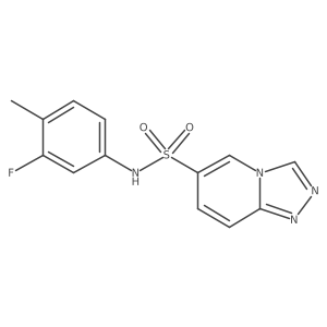 N-(3-fluoro-4-methylphenyl)[1,2,4]triazolo[4,3-a]pyridine-6-sulfonamide结构式
