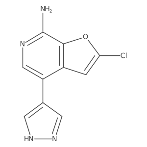 2-chloro-4-(1H-pyrazol-4-yl)furo[2,3-c]pyridin-7-amine Structure