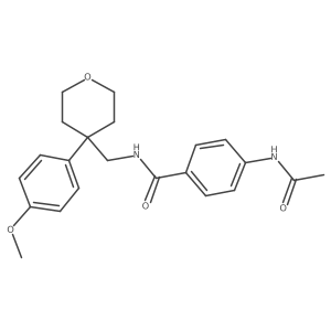 4-acetamido-N-{[4-(4-methoxyphenyl)oxan-4-yl]methyl}benzamide Structure