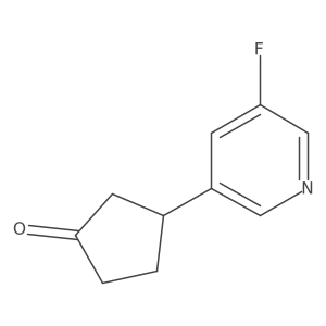 3-(5-Fluoropyridin-3-yl)cyclopentan-1-one结构式