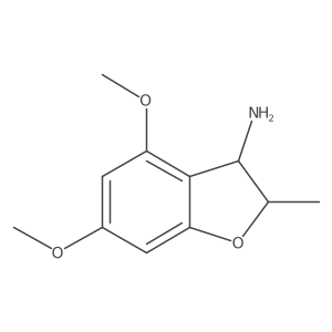 4,6-Dimethoxy-2-methyl-2,3-dihydro-1-benzofuran-3-amine结构式