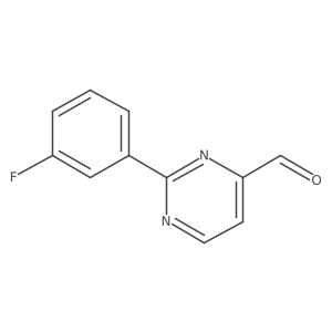 2-(3-Fluorophenyl)pyrimidine-4-carbaldehyde Structure
