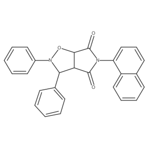 2H-Pyrrolo[3,4-d]isoxazole-4,6(3H,5H)-dione, dihydro-5-(1-naphthalenyl)-2,3-diphenyl-, (3R,3aR,6aS)-rel- Structure