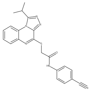 N-(4-cyanophenyl)-2-{[1-(propan-2-yl)-[1,2,4]triazolo[4,3-a]quinoxalin-4-yl]sulfanyl}acetamide Structure