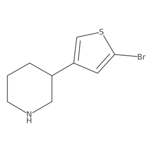 3-(5-Bromothiophen-3-yl)piperidine Structure