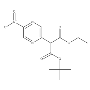 Tert-butyl ethyl (5-nitropyrazin-2-yl)propanedioate结构式