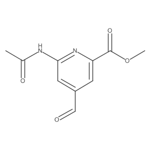 Methyl 6-(acetylamino)-4-formylpyridine-2-carboxylate Structure