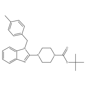tert-Butyl 4-(1-(4-methylbenzyl)-1H-benzo[d]imidazol-2-yl)piperazine-1-carboxylate结构式